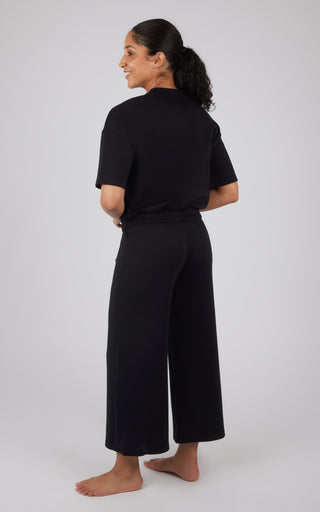 Scuba Lanston Short Sleeve Top and Scuba Lanston Culotte Pant Set