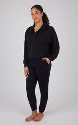 Softlite Half Zip Pullover and Jogger Set - Our Linen Story - 90 Degree by Reflex