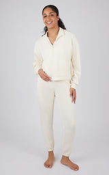 Softlite Half Zip Pullover and Jogger Set - Our Linen Story - 90 Degree by Reflex