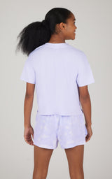 Girls 2 PC Boxy Tee and Woven Cargo Short