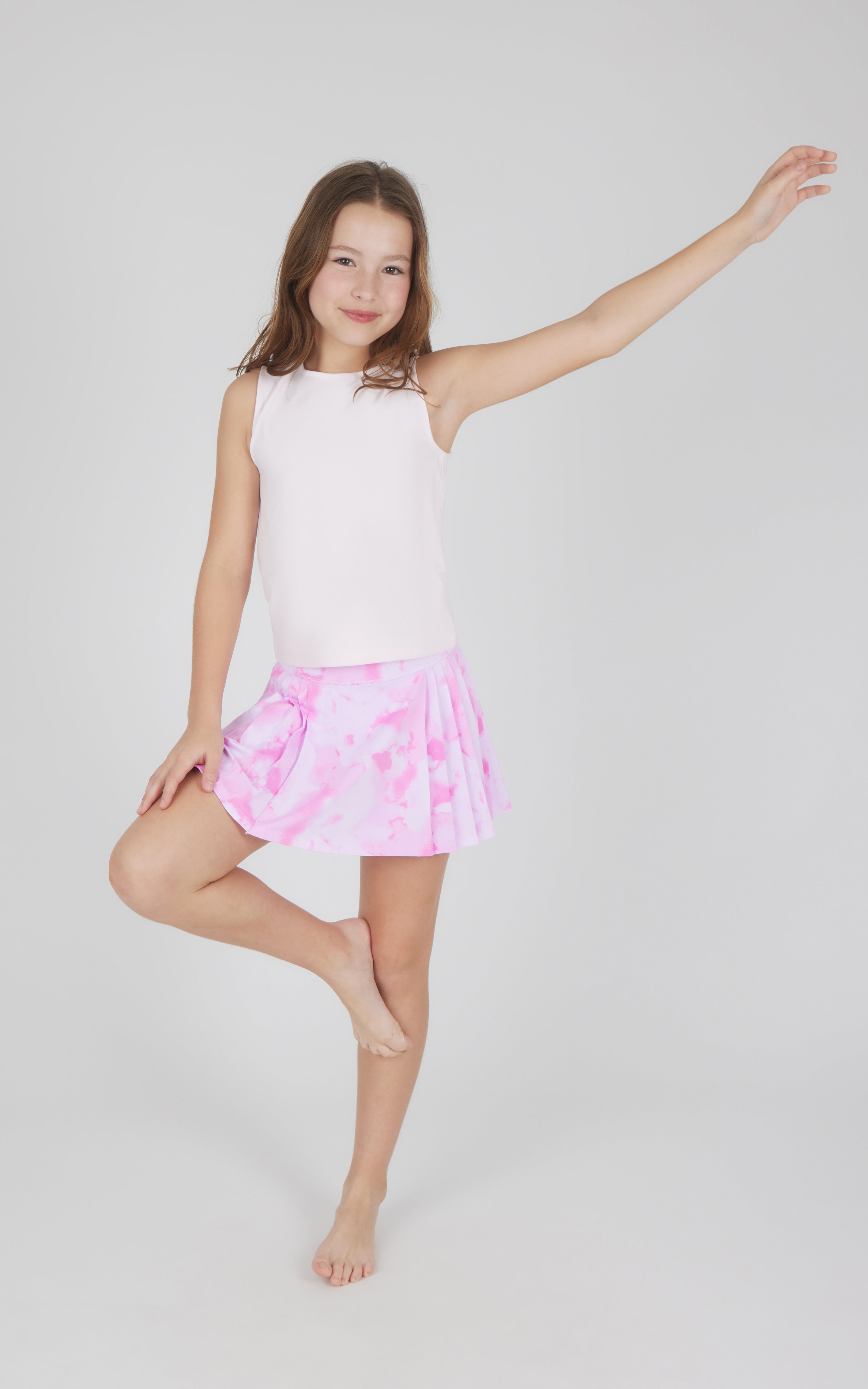 Girls 2 PC Lux Tank + Skort Set