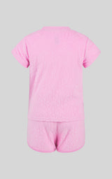 Toddler Girls 2 PC Towel Terry Short Sleeve Top and Dolphin Short - 90 Degree by Reflex