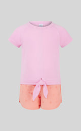 Toddler Girls 2 PC Short Sleeve Tee and Running Short
