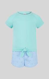 Toddler Girls 2 PC Short Sleeve Tee and Running Short - 90 Degree by Reflex
