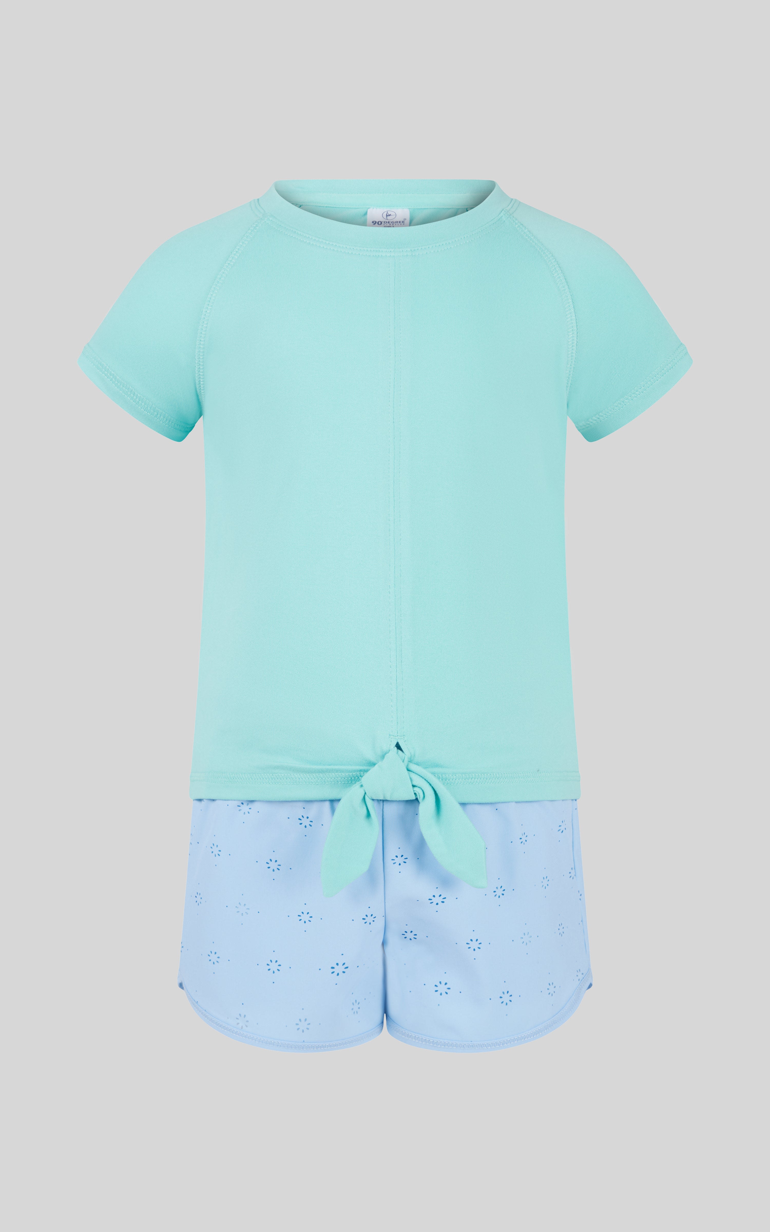 Toddler Girls 2 PC Short Sleeve Tee and Running Short - 90 Degree by Reflex