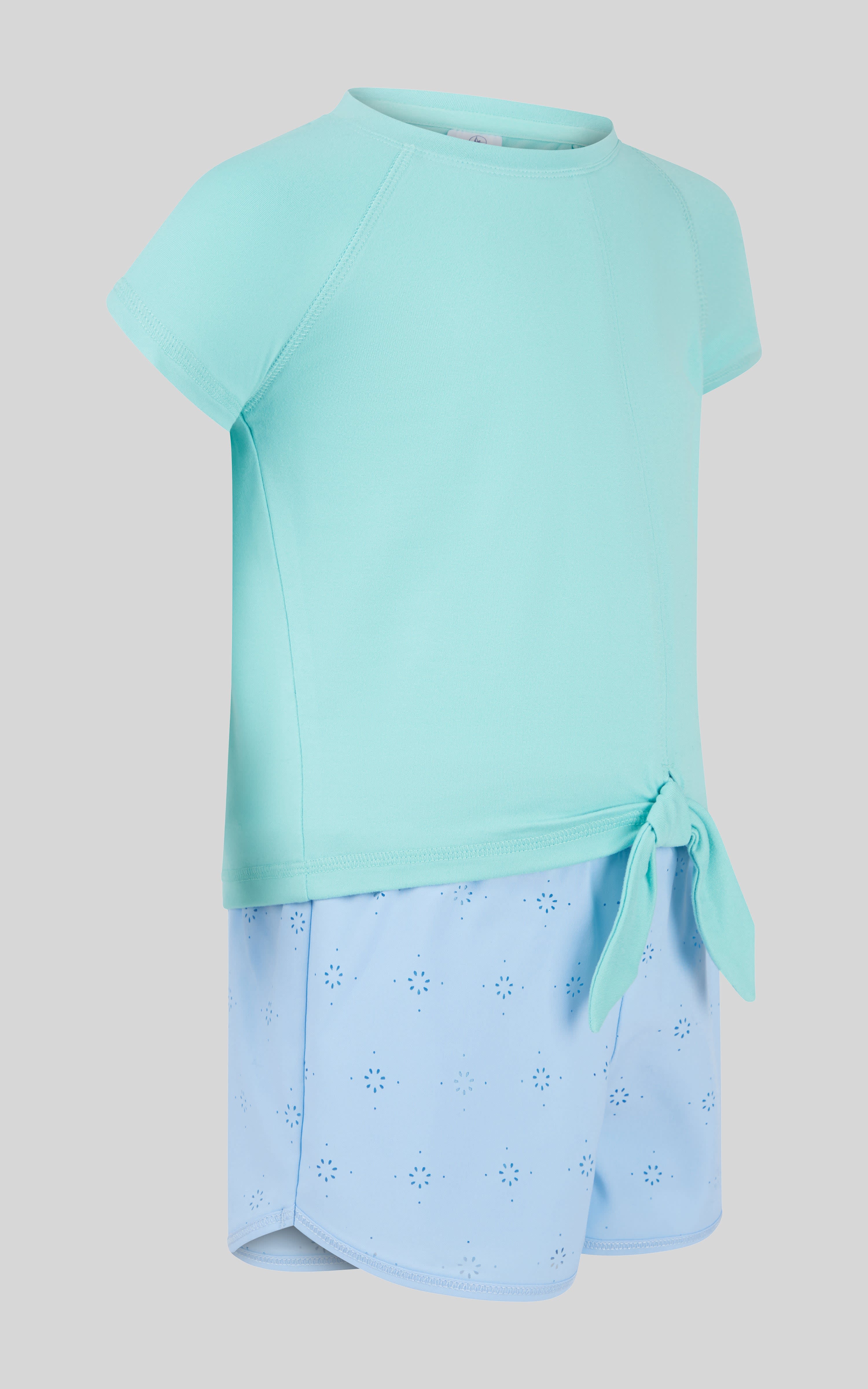 Toddler Girls 2 PC Short Sleeve Tee and Running Short - 90 Degree by Reflex