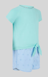 Toddler Girls 2 PC Short Sleeve Tee and Running Short - 90 Degree by Reflex