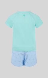 Toddler Girls 2 PC Short Sleeve Tee and Running Short - 90 Degree by Reflex