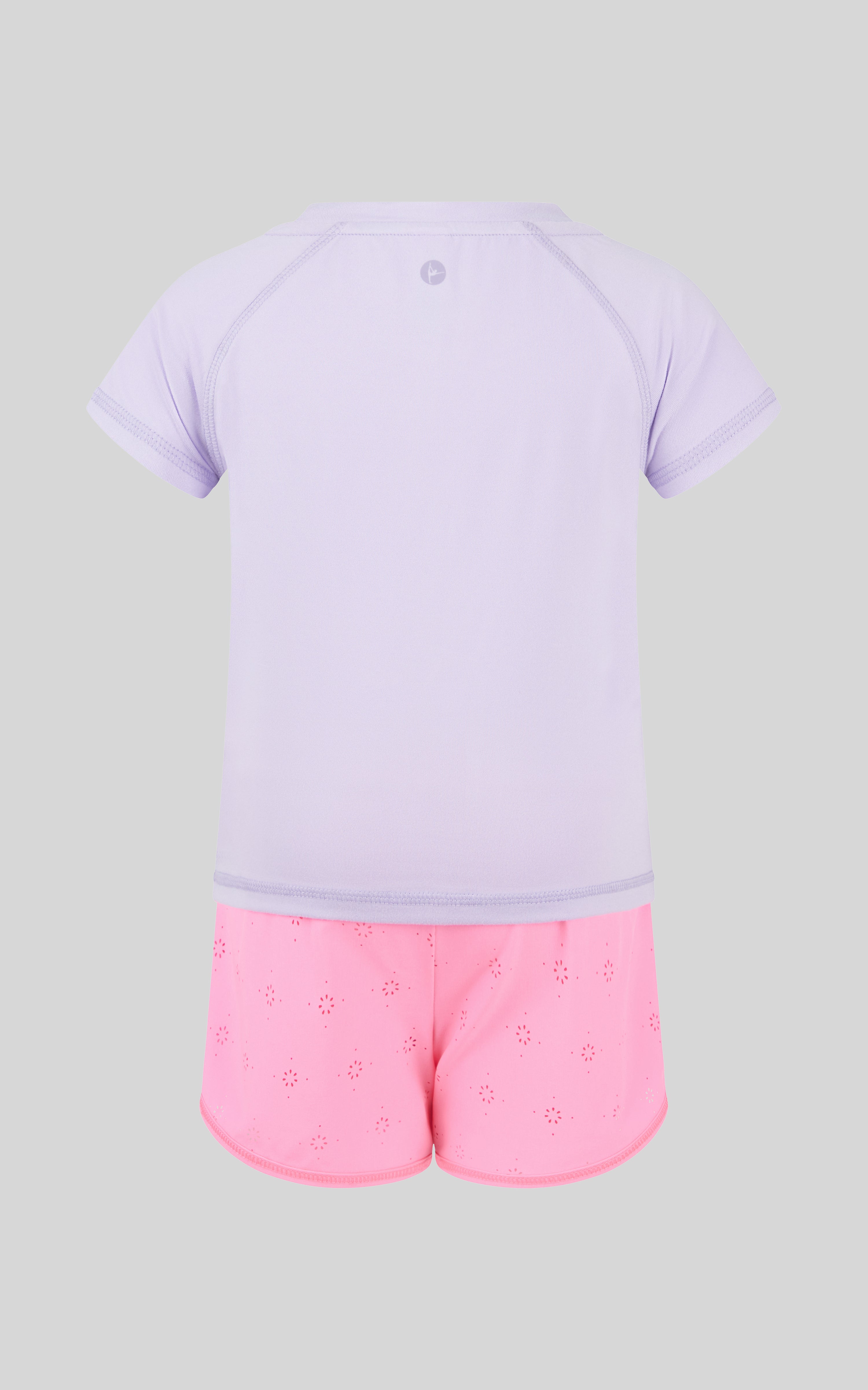 Toddler Girls 2 PC Short Sleeve Tee and Running Short - 90 Degree by Reflex