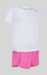 Toddler Girls 2 PC Short Sleeve Top and Lightstreme Running Short - 90 Degree by Reflex