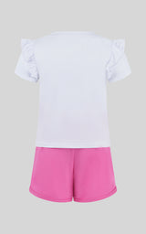 Toddler Girls 2 PC Short Sleeve Top and Lightstreme Running Short - 90 Degree by Reflex