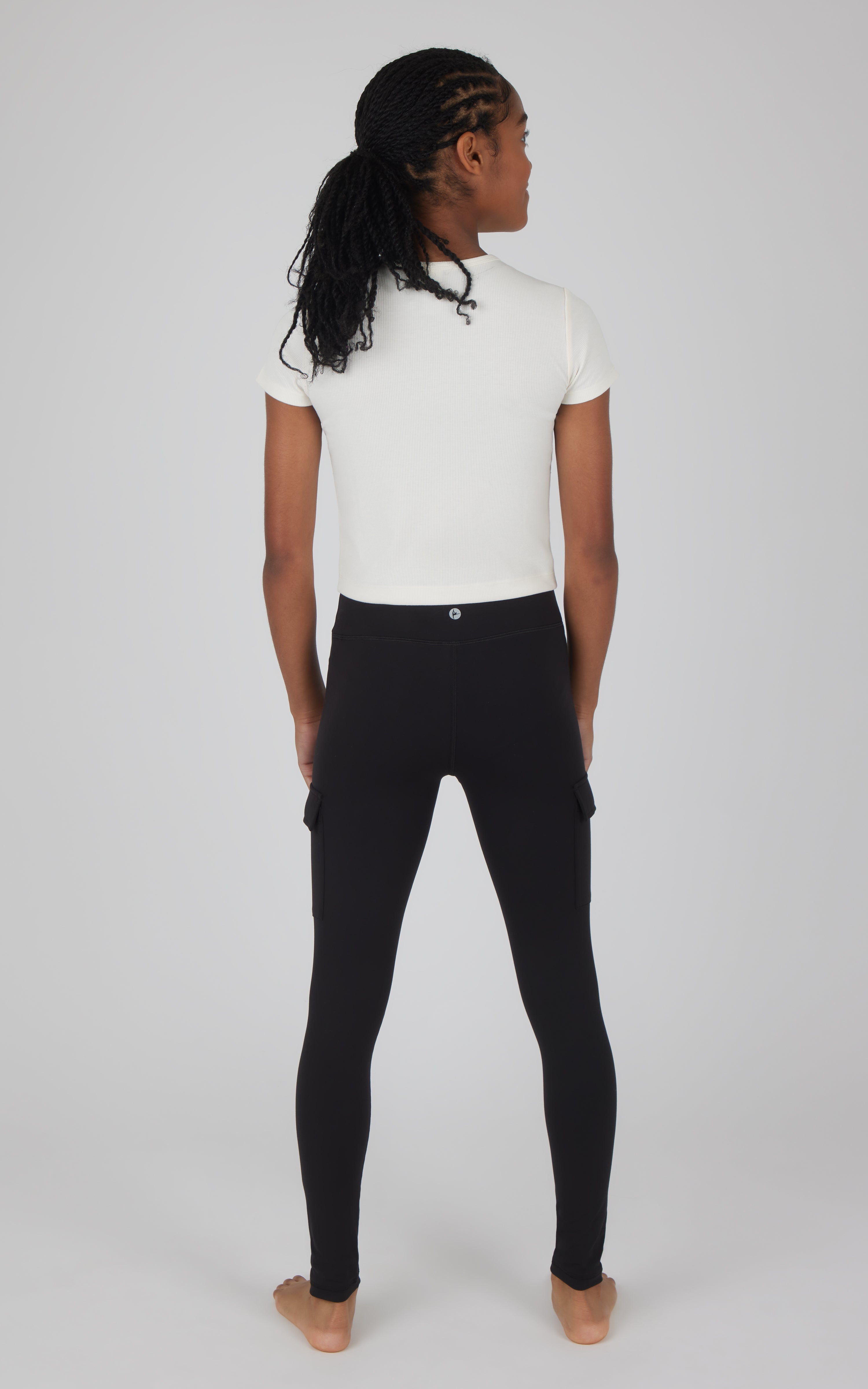 Girls 2 PK Interlock Everyday Cargo and Basic Legging - 90 Degree by Reflex