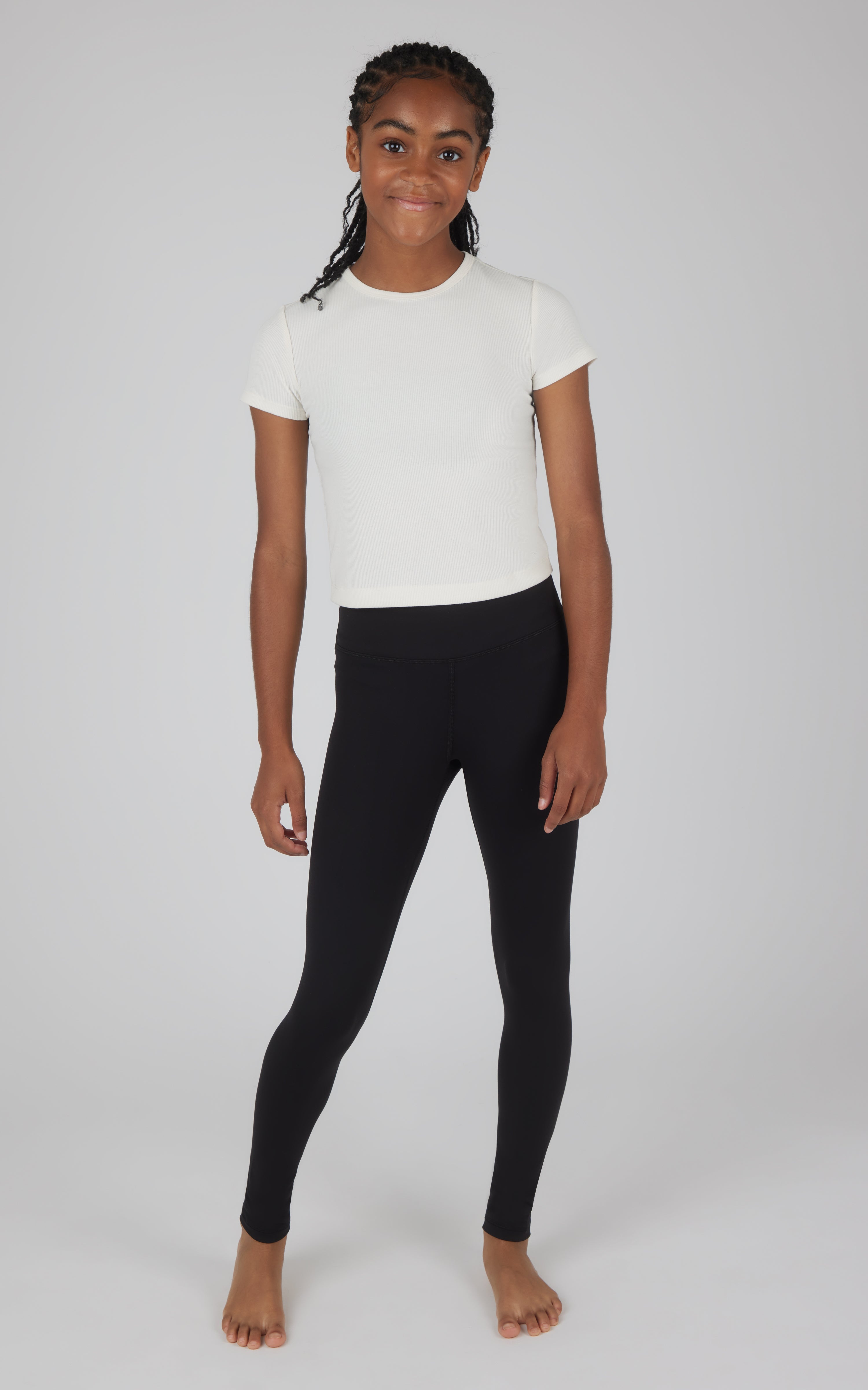 Girls 2 PK Interlock Everyday Cargo and Basic Legging - 90 Degree by Reflex