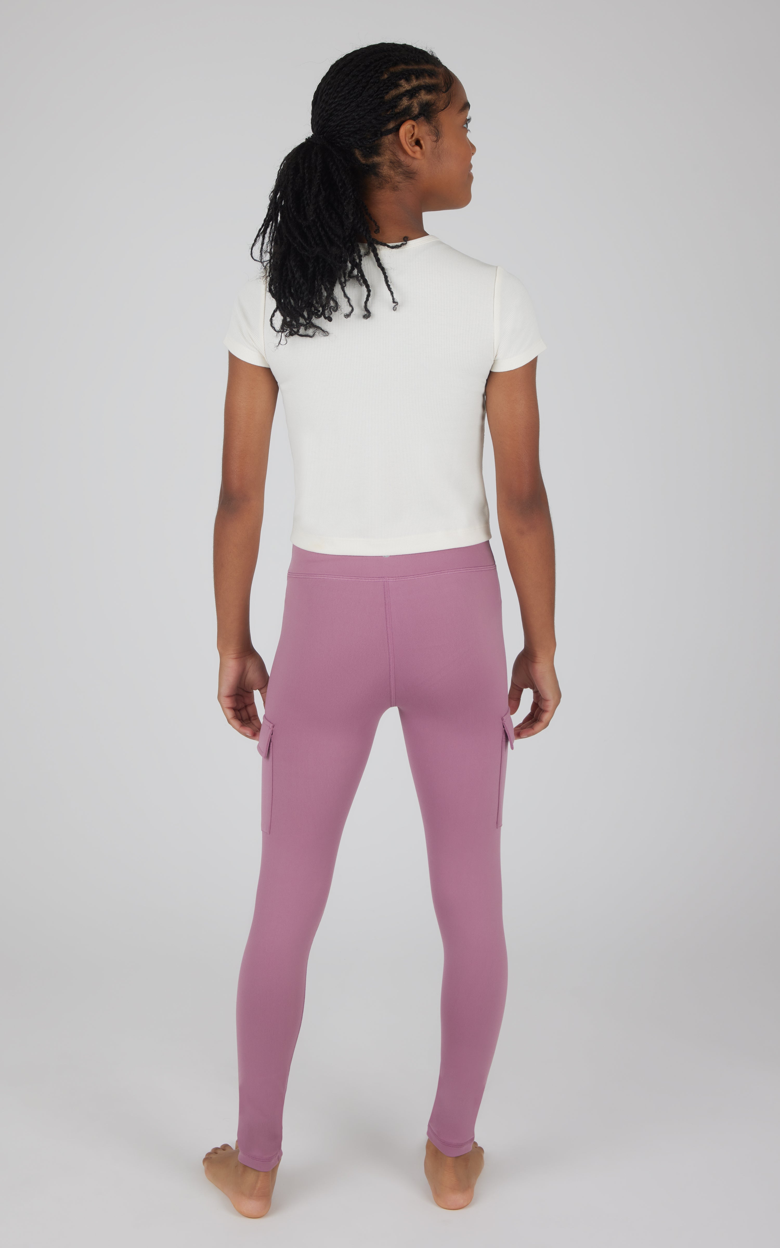 Girls 2 PK Interlock Everyday Cargo and Basic Legging - 90 Degree by Reflex