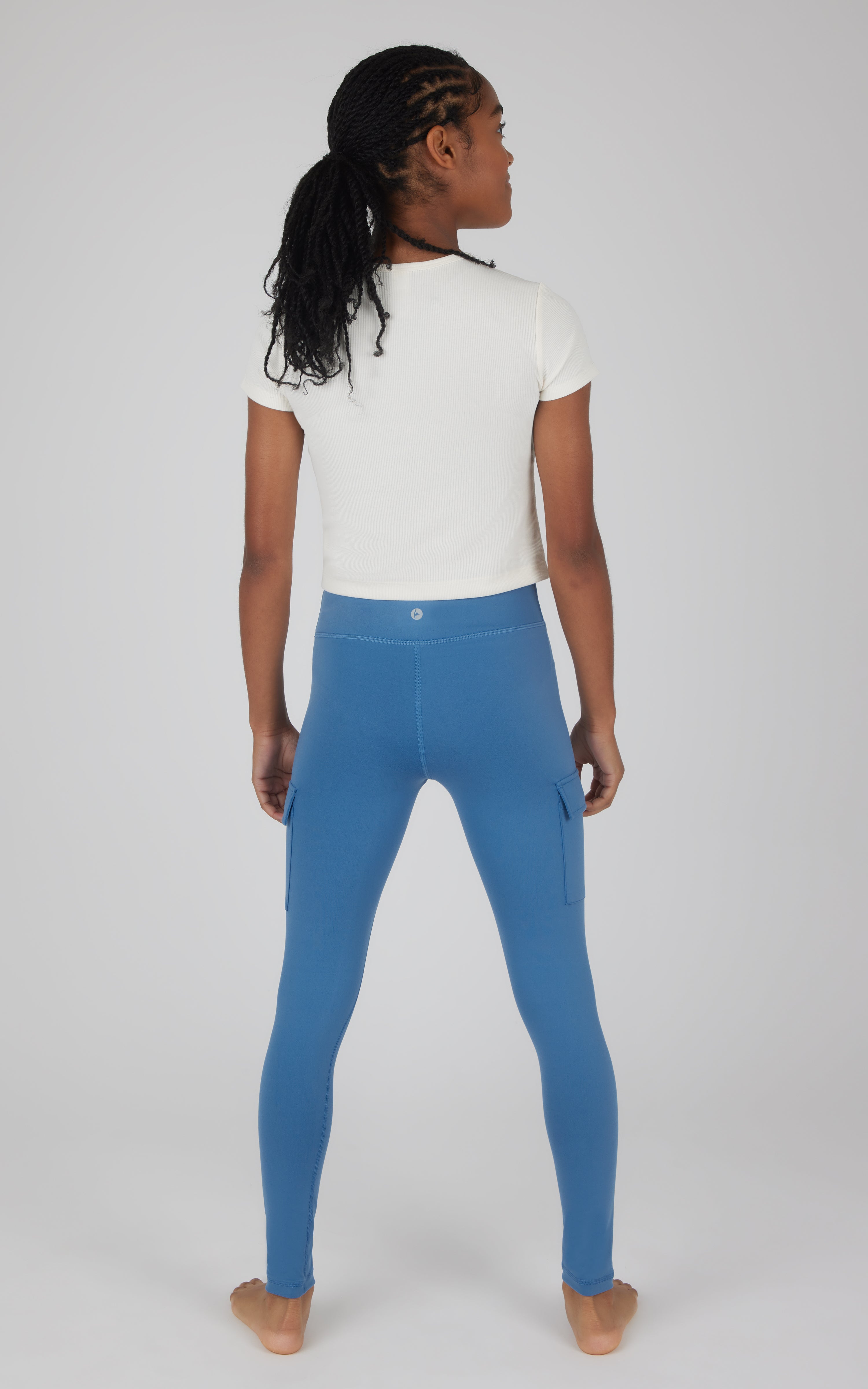 Girls 2 PK Interlock Everyday Cargo and Basic Legging - 90 Degree by Reflex