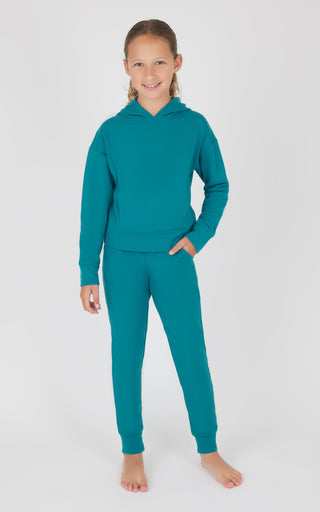 Girls 2 PC Terry Brushed Hoodie + Terry Brushed Jogger