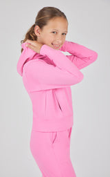 Girls 2 PC Terry Brushed Hoodie + Terry Brushed Jogger - 90 Degree by Reflex