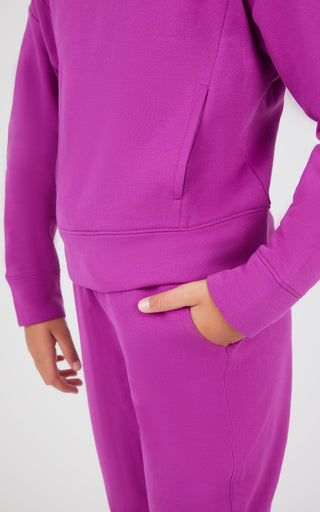 Girls 2 PC Terry Brushed Hoodie + Terry Brushed Jogger