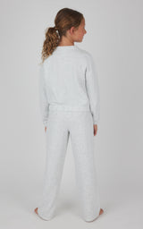 Girls 2 PC Terry Brushed Pullover and Pant Set - 90 Degree by Reflex
