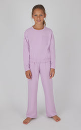 Girls 2 PC Terry Brushed Pullover and Pant Set