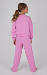 Girls 2 PC Terry Brushed Pullover and Pant Set