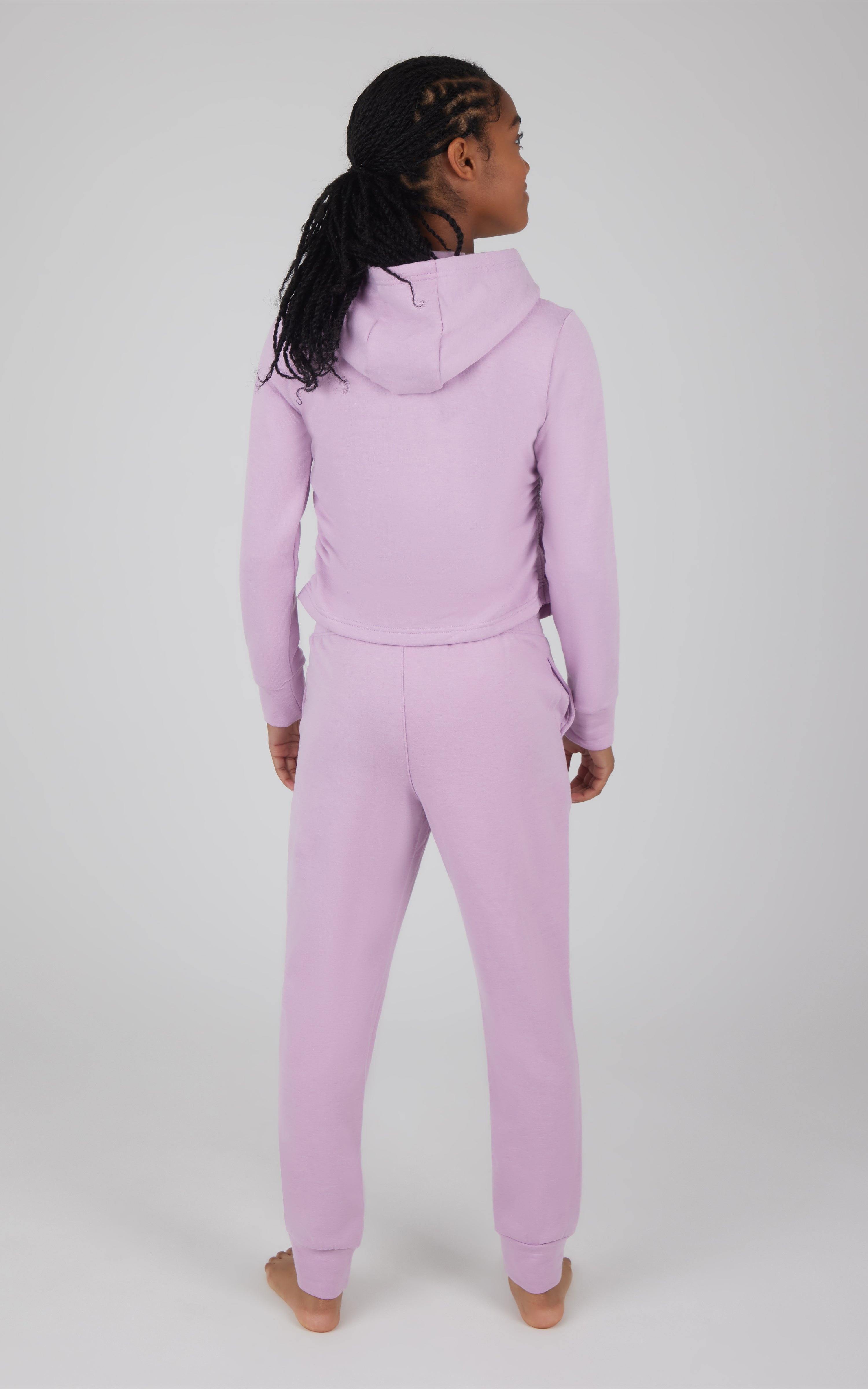 Girls 2 PC Terry Brushed Hoodie and Jogger - 90 Degree by Reflex