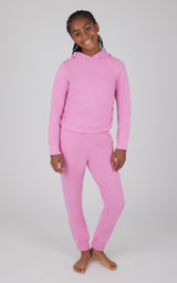 Girls 2 PC Terry Brushed Hoodie and Jogger - 90 Degree by Reflex