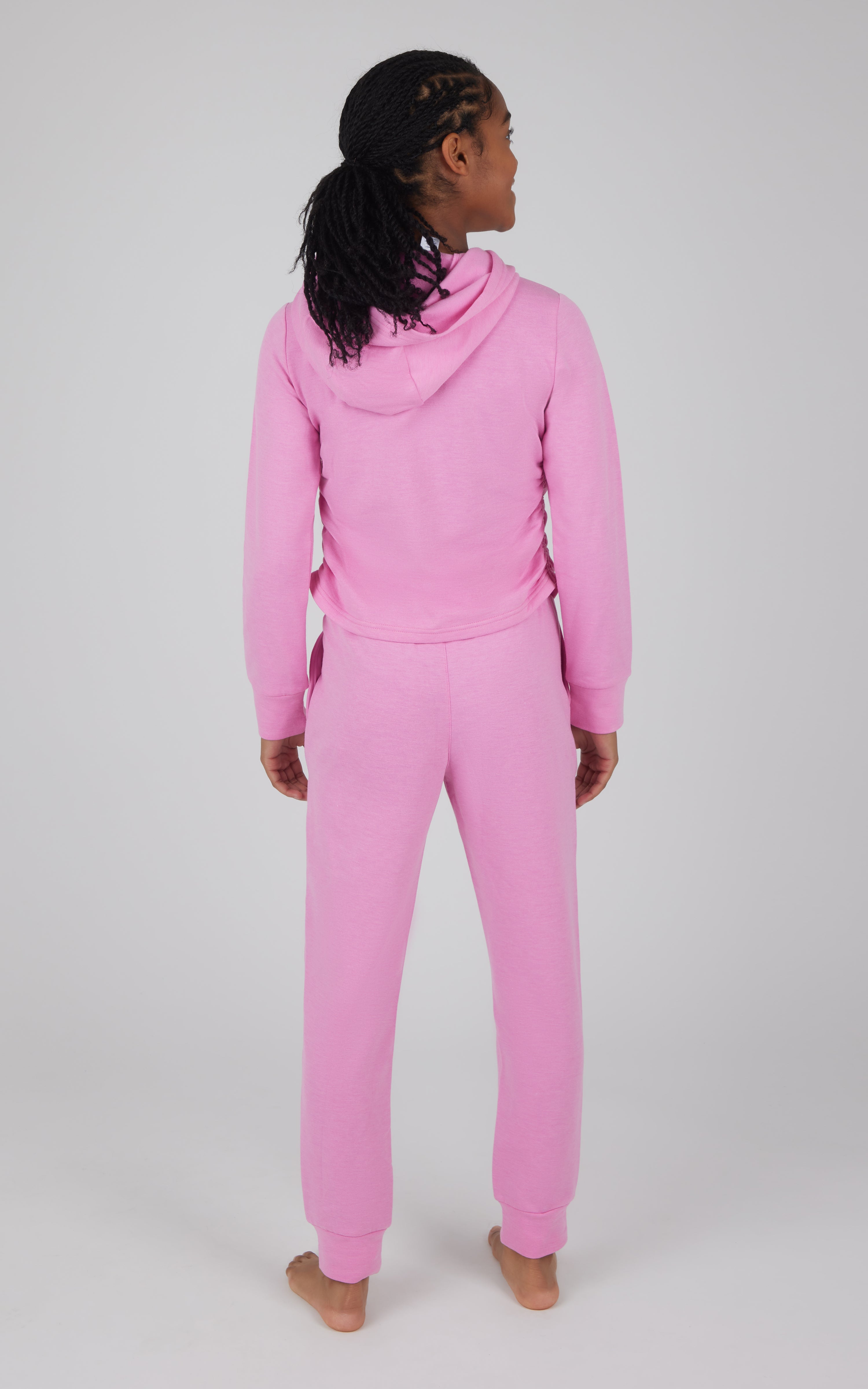 Girls 2 PC Terry Brushed Hoodie and Jogger - 90 Degree by Reflex