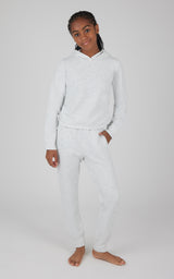 Girls 2 PC Terry Brushed Hoodie and Jogger - 90 Degree by Reflex