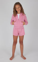 Girls 3 PC Zip Jacket + Muscle Tank + Short Set - 90 Degree by Reflex