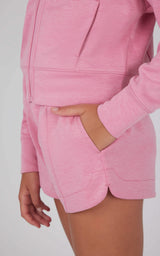 Girls 3 PC Zip Jacket + Muscle Tank + Short Set - 90 Degree by Reflex