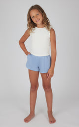Girls 3 PC Zip Jacket + Muscle Tank + Short Set - 90 Degree by Reflex