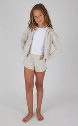 Girls 3 PC Zip Jacket + Muscle Tank + Short Set