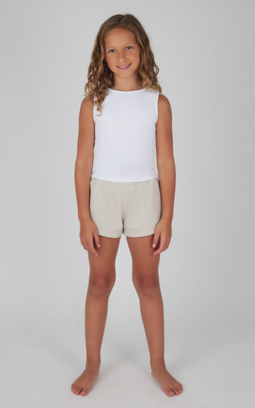 Girls 3 PC Zip Jacket + Muscle Tank + Short Set