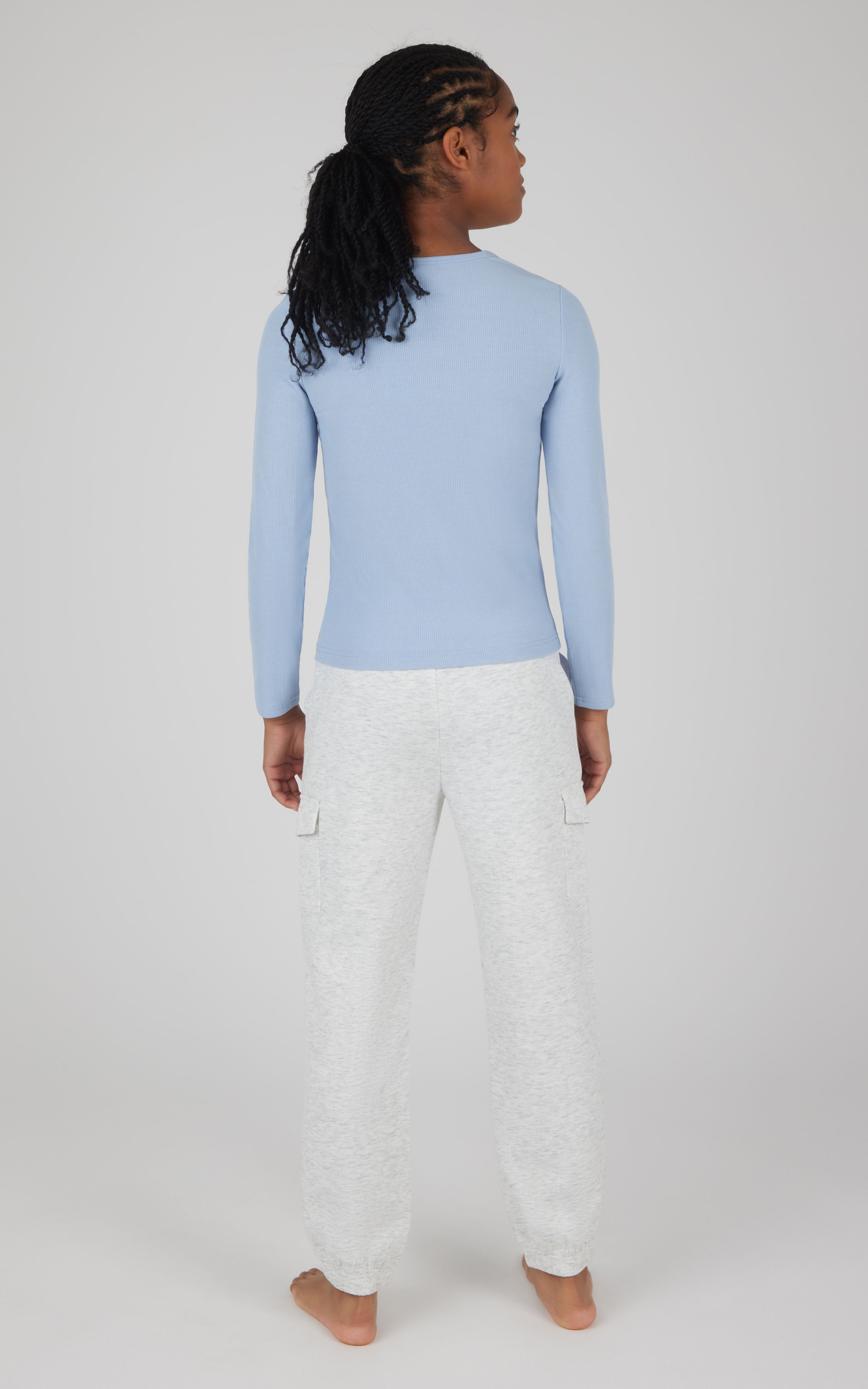Girls Heavenly Rib Serene Full Length Crew - 90 Degree by Reflex