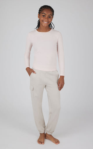 Girls Heavenly Rib Serene Full Length Crew - 90 Degree by Reflex