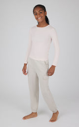 Girls Heavenly Rib Serene Full Length Crew - 90 Degree by Reflex