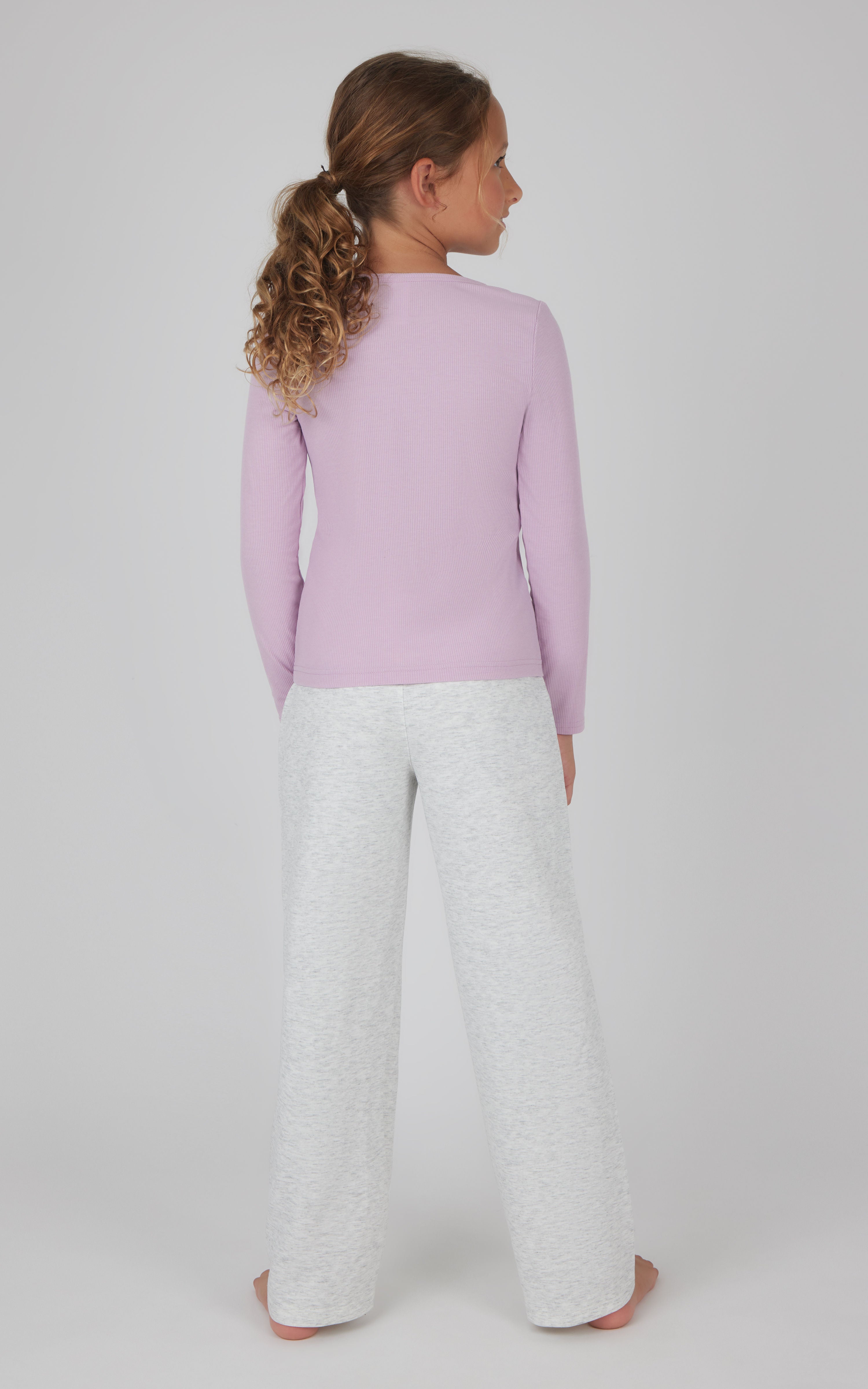 Girls Heavenly Rib School's Out Square Neck Top and Pant - 90 Degree by Reflex