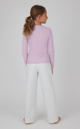 Girls Heavenly Rib School's Out Square Neck Top and Pant - 90 Degree by Reflex