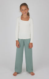 Girls Heavenly Rib School's Out Square Neck Top and Pant - 90 Degree by Reflex