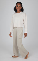 Girls 2 PC Softlite Cropped Pullover + Softlite Wide Leg Cargo Pant