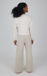 Girls 2 PC Softlite Cropped Pullover + Softlite Wide Leg Cargo Pant - Our Stone Story - 90 Degree by Reflex