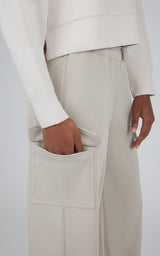 Girls 2 PC Softlite Cropped Pullover + Softlite Wide Leg Cargo Pant - Our Stone Story - 90 Degree by Reflex