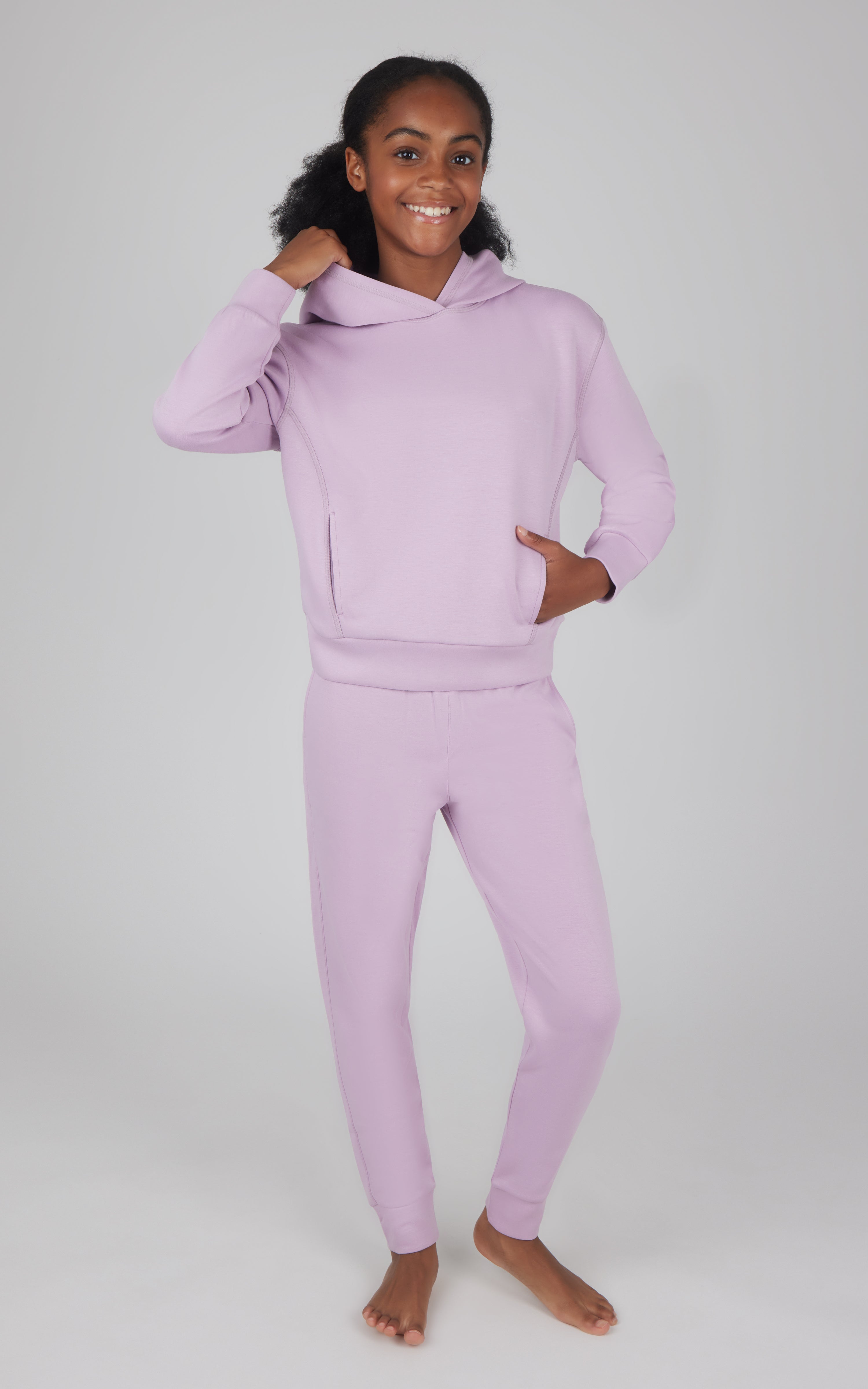 Girls 2 PC Pullover Hoodie + Jogger Set - 90 Degree by Reflex