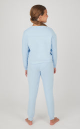 Girls 2 PC Melange Long Sleeve Top and Jogger Set - 90 Degree by Reflex