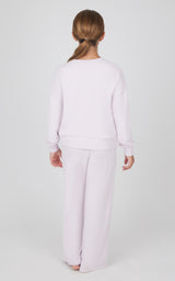 Girls 2 PC Melange Sweatshirt and Wide Leg Pant - 90 Degree by Reflex