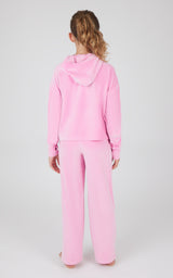 Girls 2 PC Ribbed Velour Hoodie and Straight Leg Pant - 90 Degree by Reflex
