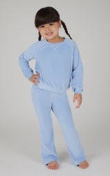 4-6X 2 PC Ribbed Velour Top and Flare Leg Pant - 90 Degree by Reflex