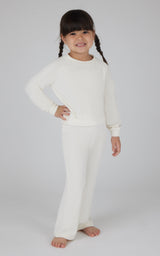 Little Girls 2 PC Ribbed Velour Top and Flare Leg Pant