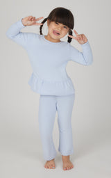 Toddler 2 PC Melange Pullover Top and Flare Leg Pant - 90 Degree by Reflex